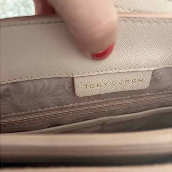 Tory Burch Light Pink Blush Leather Tote Bag! - Picture 11 of 14